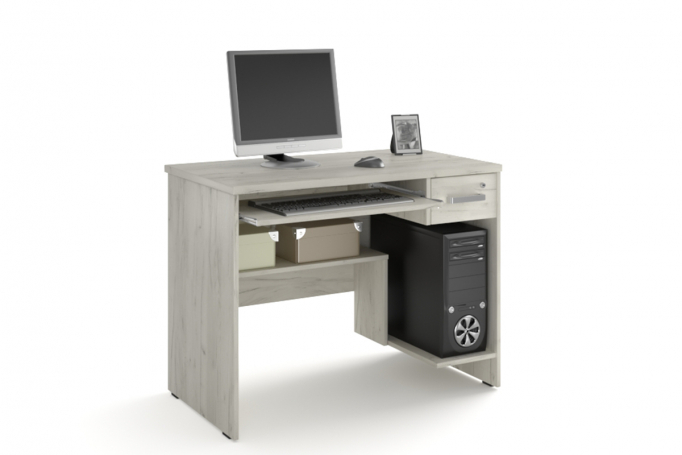 Стол компьютерный КС 16.01.1 дуб крафт белый