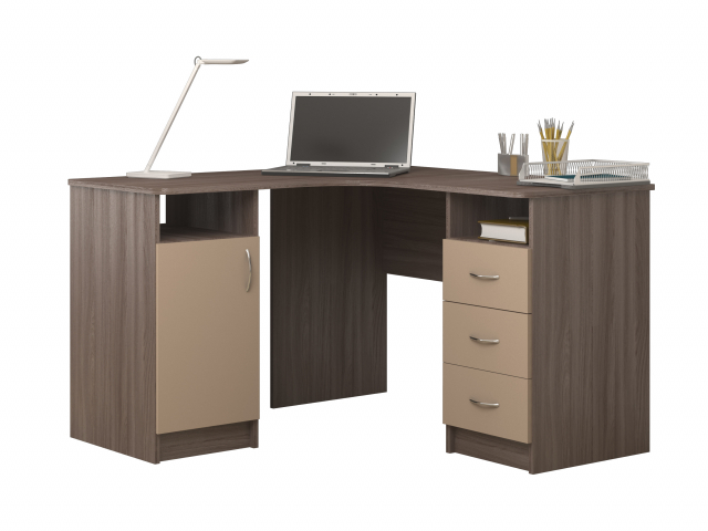 Стол "СПУ-4" МДФ глянец, шимо темный/SF (СФ)-026 роза