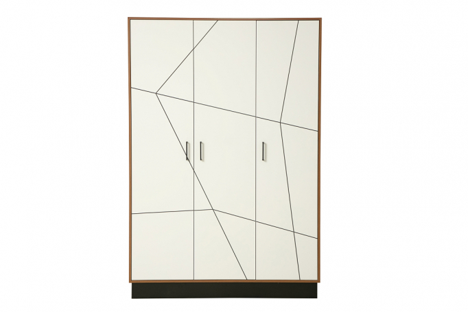 Шкаф для одежды 54.12 "Гамма" таксония/ПВХ белый