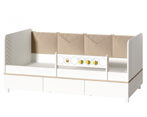 Кровать "Эйп 11.40" белый PE (ПЕ) шагрень, белая шагрень 4101 ПВХ