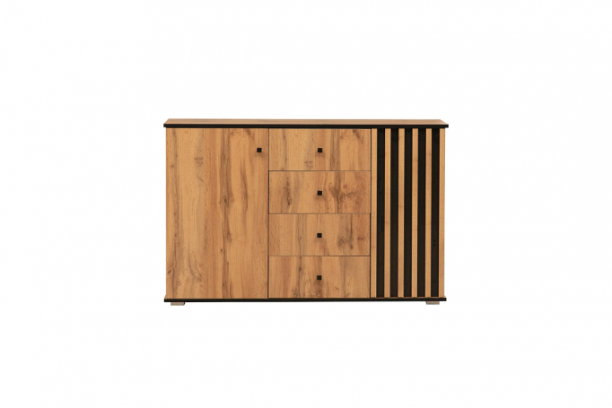 Комод 51.04 "Либерти" опора h (х)=20мм, дуб вотан/черный