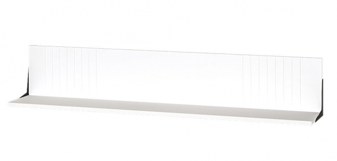 Полка "Валенсия 16.481" белый PE (ПЕ) шагрень, белая шагрень ПВХ