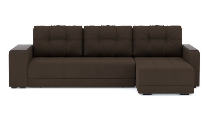 Угловой диван-кровать "Милан" велюр Зара Браун 20