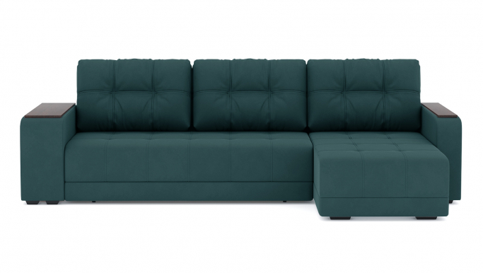 Угловой диван-кровать "Милан" велюр Зара Изумруд