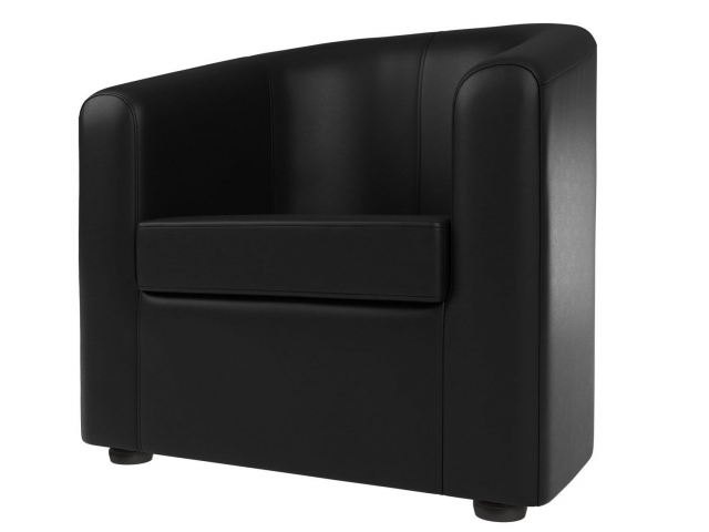 Кресло для отдыха "Норден" экокожа черная, 109067