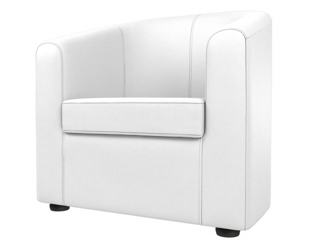 Кресло для отдыха "Норден" экокожа белая, 109065