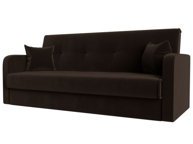 Диван-кровать книжка "Надежда" микровельвет коричневый, 103081