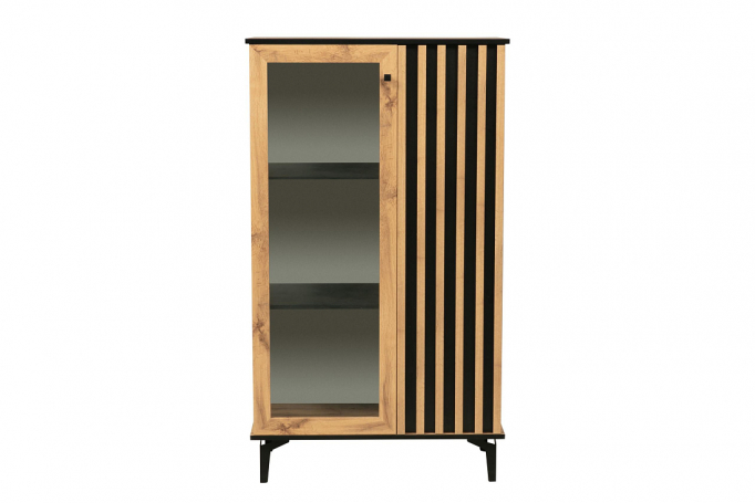 Шкаф комбинированный 51.03 "Либерти" опора металл h (х)=150мм, дуб вотан/черный