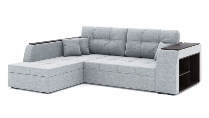 Угловой диван-кровать "Брюссель" рогожка Дрим Лайт Грей