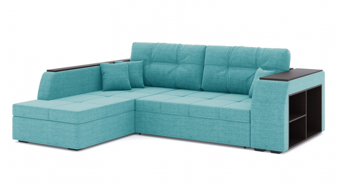 Угловой диван-кровать "Брюссель" рогожка Дрим Азур