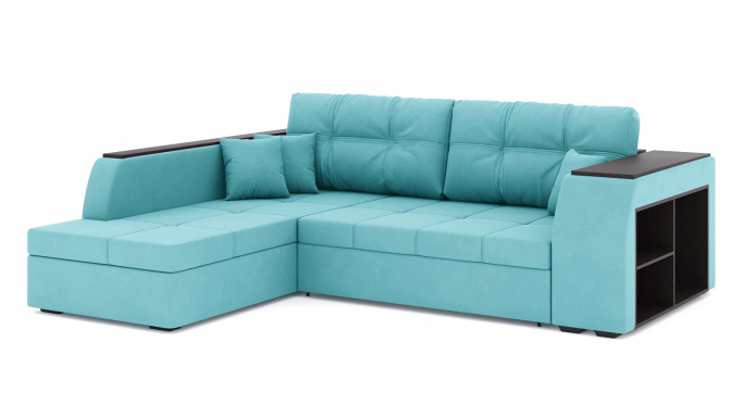 Угловой диван-кровать "Брюссель" велюр Зара Азур 48