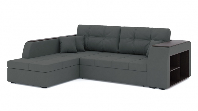 Угловой диван-кровать "Брюссель" велюр Зара Грей 18
