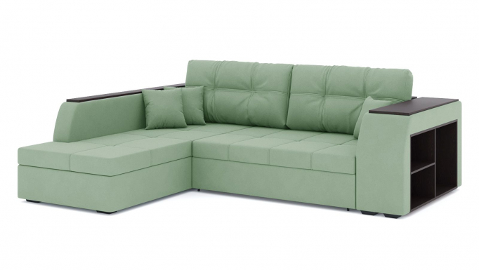 Угловой диван-кровать "Брюссель" велюр Зара Минт 14