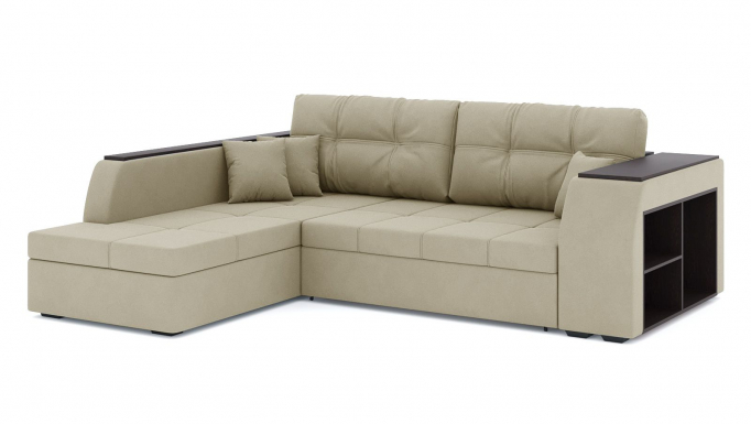 Угловой диван-кровать "Брюссель" велюр Зара Сафари 5.2