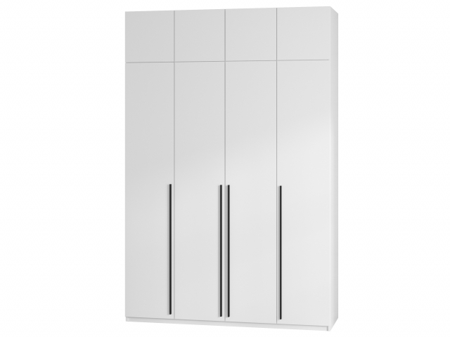 Шкаф "Лаура 4-А ПУШ", цвет белый