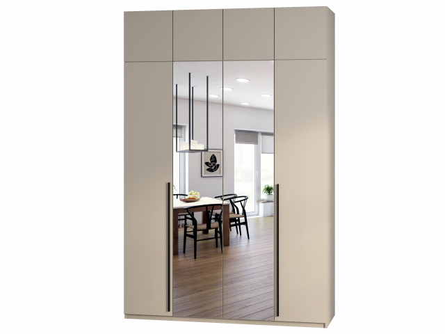 Шкаф "Лаура 4-А ПУШ", зеркало, цвет грейдж