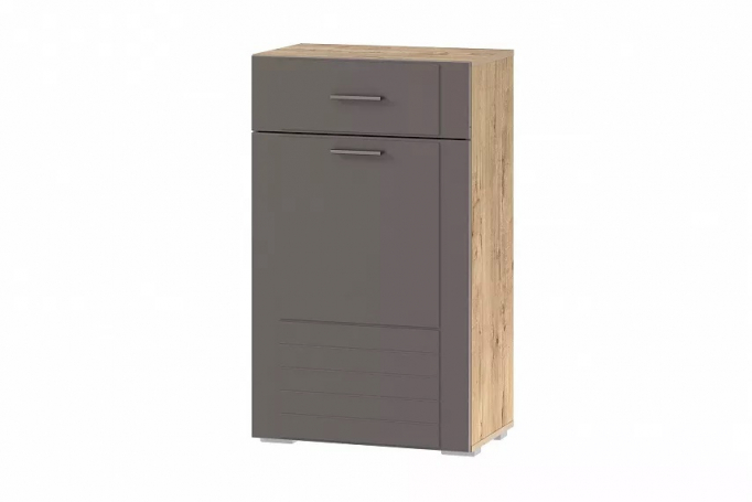 Тумба для обуви "Livorno (Ливорно)" НМ 040.65 (фасад левый), Софт Графит, Дуб Бунратти