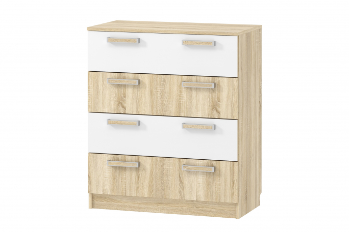 Комод "Фанк" НМ 013.71-01 М Белый, Дуб Сонома