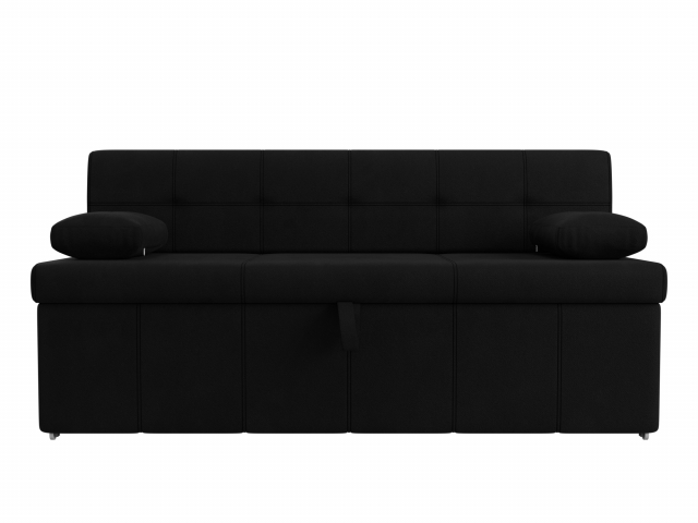 Кухонный диван "Лео" черный микровельвет, 28658