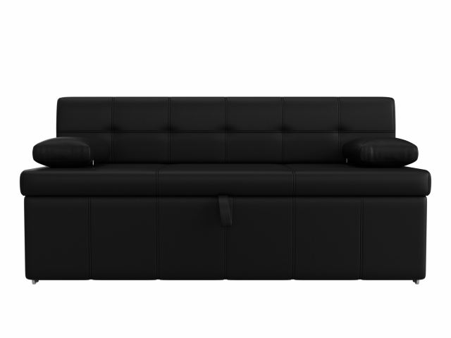 Кухонный диван "Лео" черная экокожа, 28655