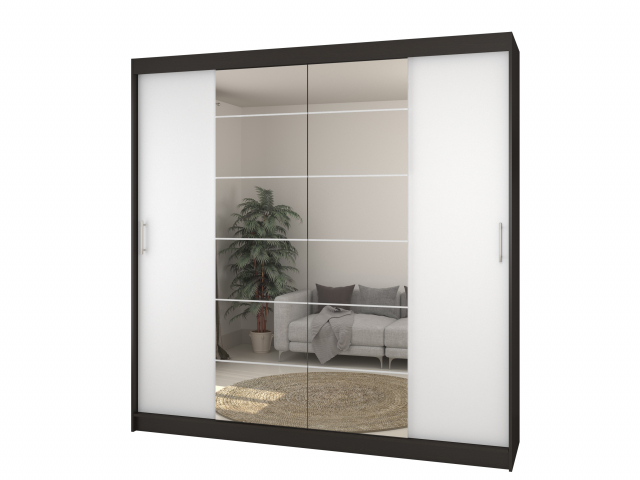 Шкаф-купе "Лучший 1" 4 створки, венге/белый