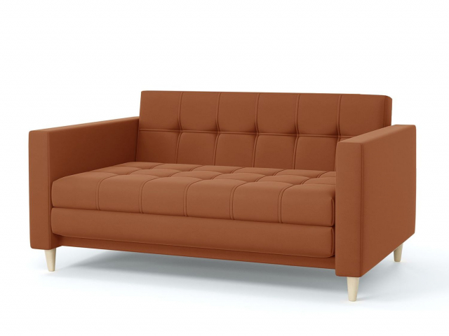 Диван-кровать "Квадро" велюр Зара Мандарин 39