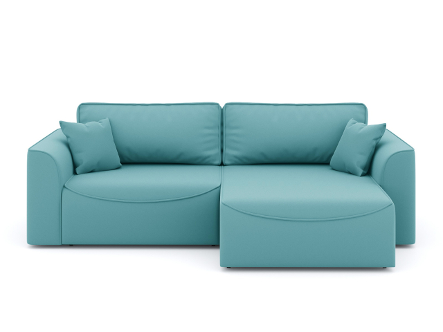 Угловой диван-кровать "Рафаэль" велюр Зара Азур 48