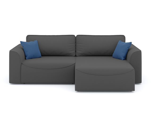 Угловой диван-кровать "Рафаэль" велюр Зара Грей 18, м.п Зара Океан 45