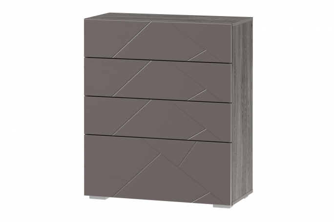 Комод "Summit (Саммит)" НМ 040.64, 10 26 Софт Графит (ПВХ), Ясень Анкор темный (KR)