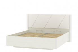Кровать "Summit (Саммит)" НМ 040.71-01, к/з Marika (Марика) 124 white (вайт), Меренга (ПВХ), Белый текстурный
