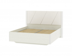 Кровать лдсп "summit (саммит)" нм 011.75-02, к/з marika (марика) 124 white (вайт), меренга (пвх), белый текстурный