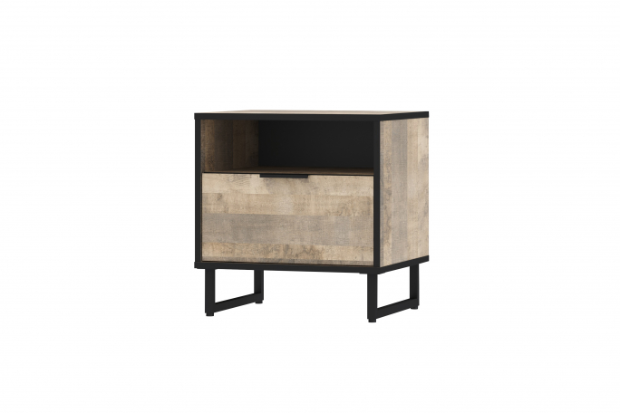 Тумба прикроватная "Фолк" НМ 011.36, Дуб Гранж Песочный