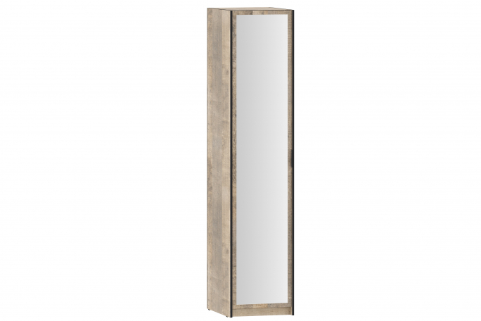 Шкаф для одежды "Фолк" НМ 014.02 PZ (ПЗ), (фасад с зеркалом) Дуб Гранж Песочный
