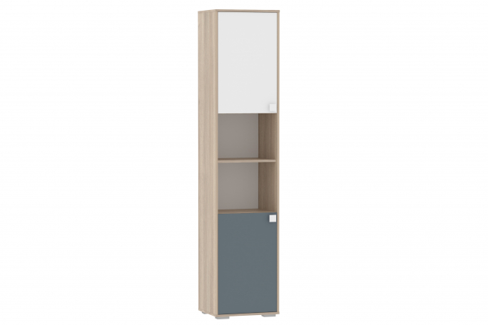 Шкаф-пенал "Элиот" НМ 041.71, Маренго, Вяз Либерти Светлый