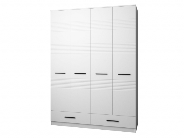 Шкаф четырехстворчатый "Меридиан Ч4-Ф3" белый