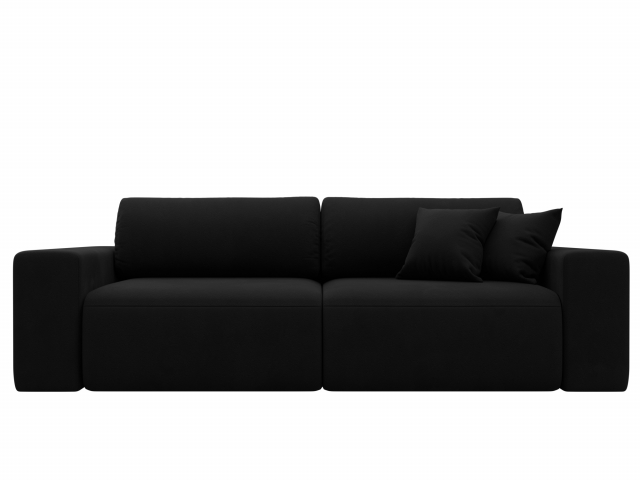 Диван-кровать "Лига-036 Классик", микровельвет черный, 121297