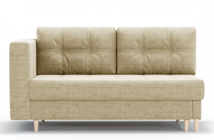 Кушетка "Лея" еврокнижка, рогожка Дрим Дарк Беж