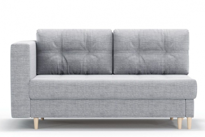 Кушетка "Лея" еврокнижка, рогожка Дрим Лайт Грей