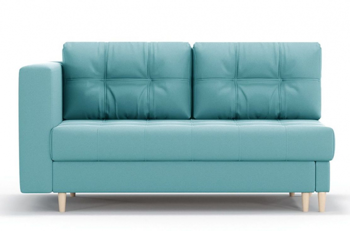 Кушетка "Лея" еврокнижка, велюр Зара Азур 48