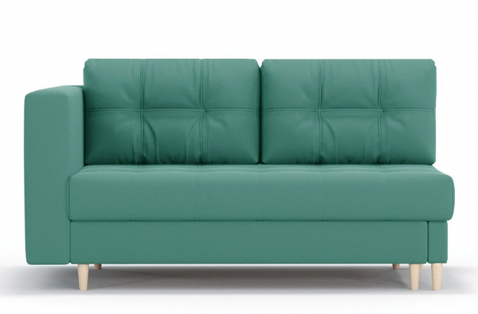 Кушетка "Лея" еврокнижка, велюр Зара Бирюза 96