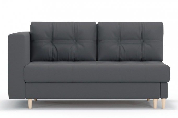 Кушетка "Лея" еврокнижка, велюр Зара Грей 18