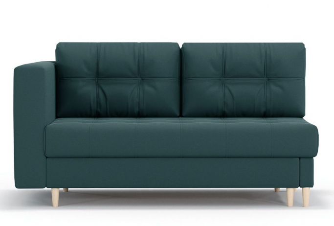 Кушетка "Лея" еврокнижка, велюр Зара Изумруд