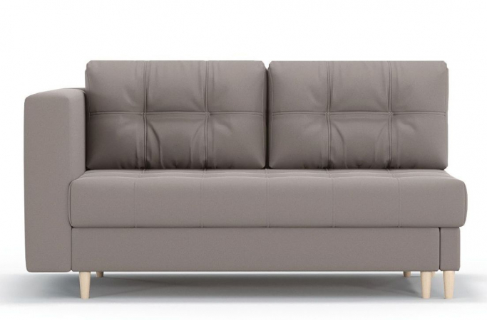 Кушетка "Лея" еврокнижка, велюр Зара Лайт Браун 05