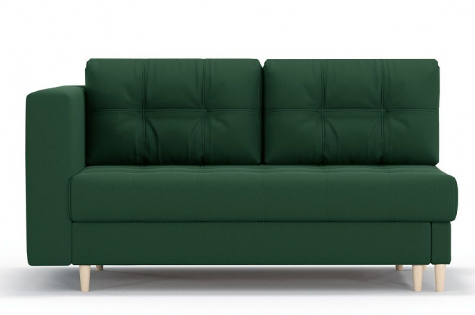 Кушетка "Лея" еврокнижка, велюр Зара Малахит 33