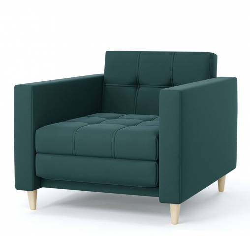 Кресло-кровать "Квадро" велюр Зара Изумруд