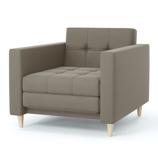 Кресло-кровать "Квадро" велюр Зара Лайт Браун 05