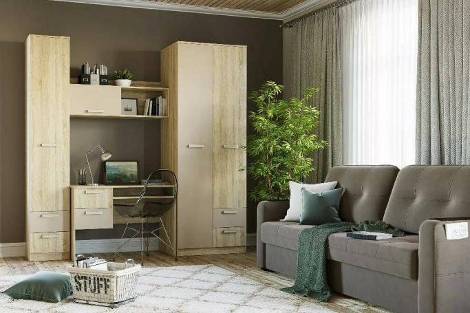 Детская "Акварель" комплектация 6 дуб сонома/капучино