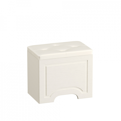 Пуф "Ливерпуль 14.02", белый/ясень ваниль/Эко 100 к/з (Гранд Белый)