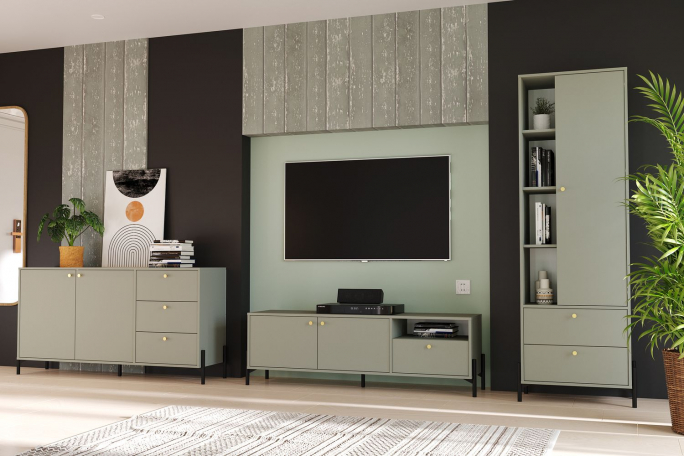 Гостиная "Нуар" комплектация 2 хаки