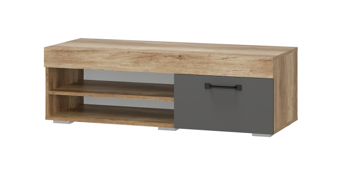 Тумба под ТВ "Прима" ТБ-08, графит/дуб каньон